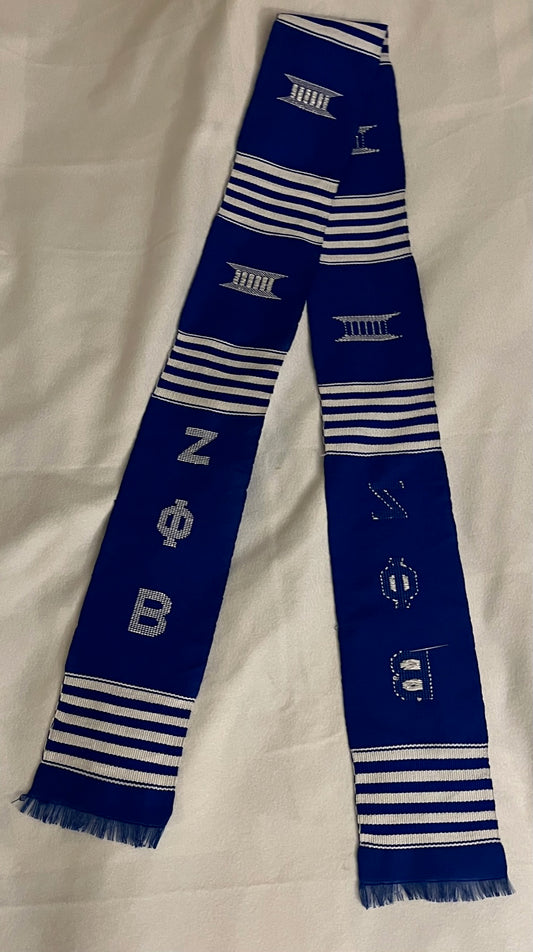 Blue And White Zeta Phi Beta Fraternity Stoles