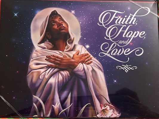 Faith, Hope And Love Christmas Card