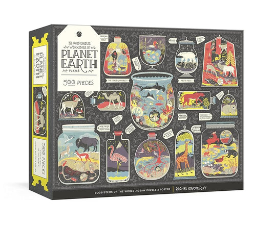 The Wondrous Workings of Planet Earth Puzzle: Ecosystems of the World 500-Piece Jigsaw Puzzle and Poster : Jigsaw Puzzles for Adults and Jigsaw Puzzles for Kids cover image