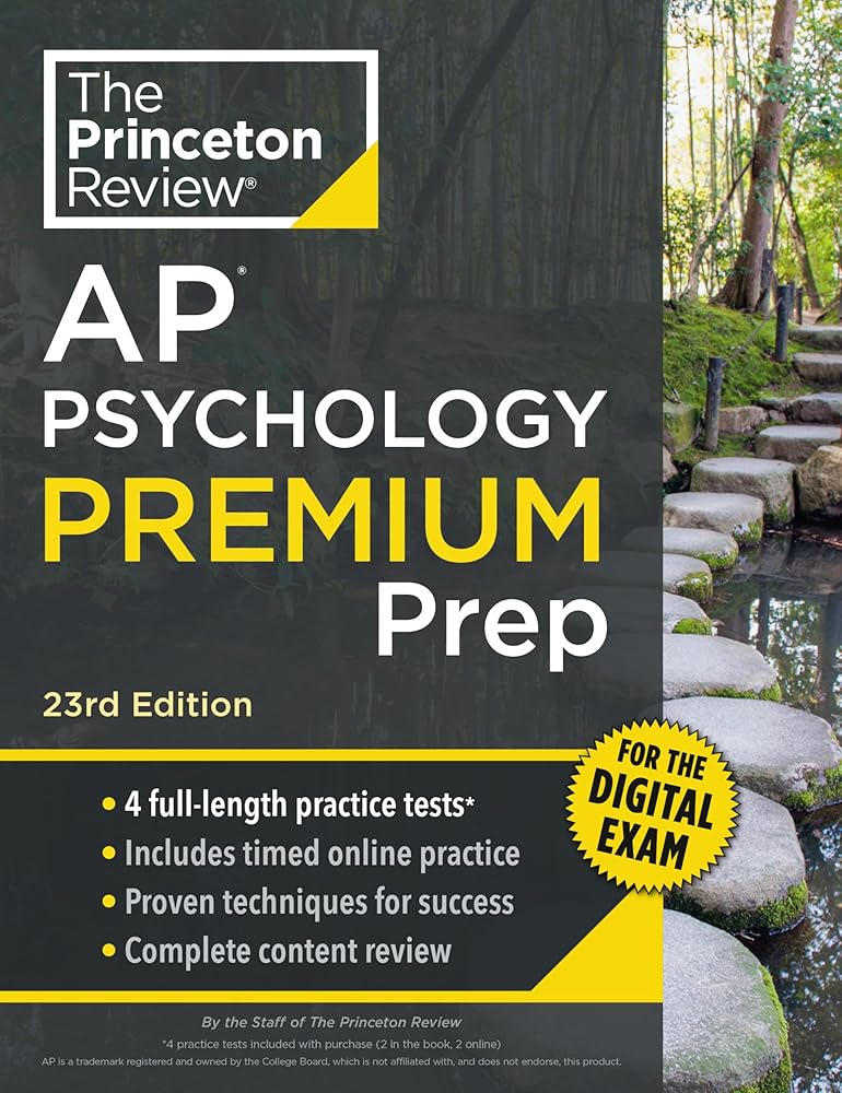 Princeton Review AP Psychology Premium Prep, 23rd Edition: 4 Practice Tests + Digital Practice Online + Content Review (College Test Preparation) cover image