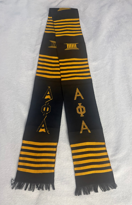 Alpha Phi Alpha Stole - Black, Gold