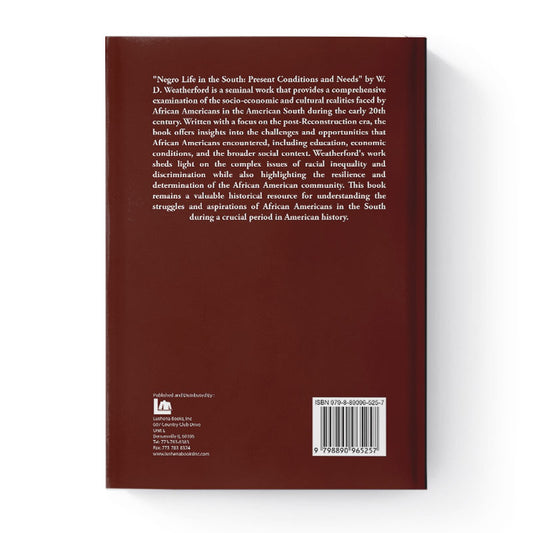 Negro Life in the South Present Conditions and Needs by W. D. Weatherford