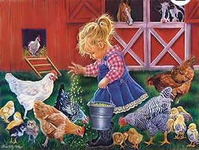 SUNSOUT INC - Farm Girl - 300 pc Jigsaw Puzzle