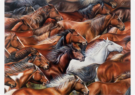 Horse of A Different Color 500 Pc Jigsaw Puzzle