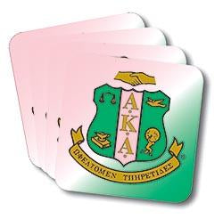 Alpha Kappa Alpha Beverage Coasters