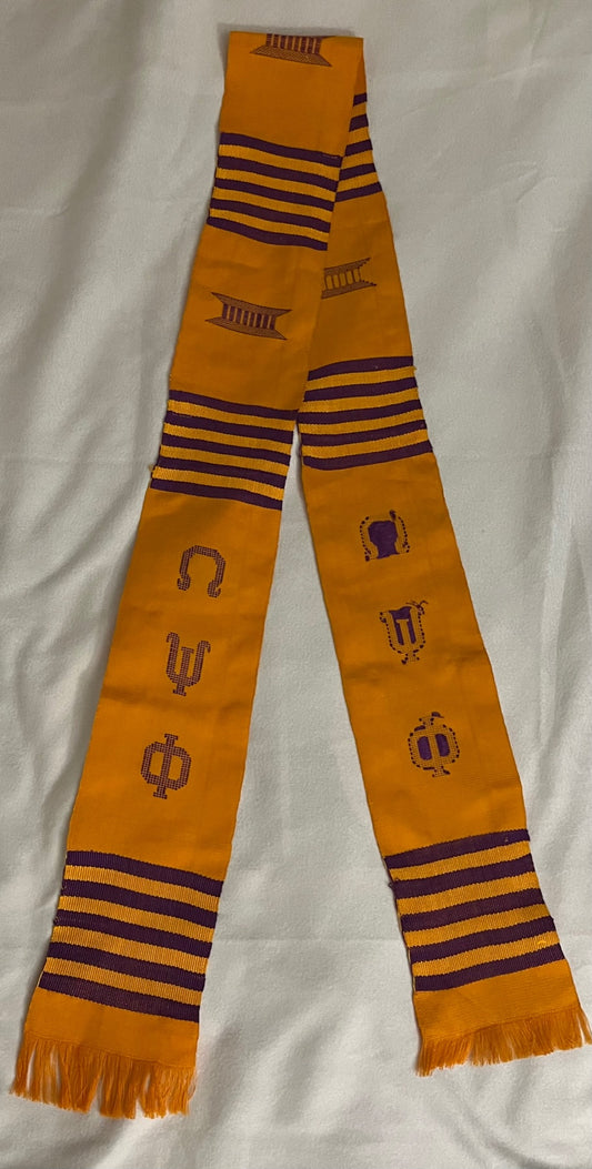 Gold Omega Psi Phi Stole